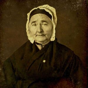 Historical daguerreotype photograph of an older woman. Columbia County Historical Society, New York.