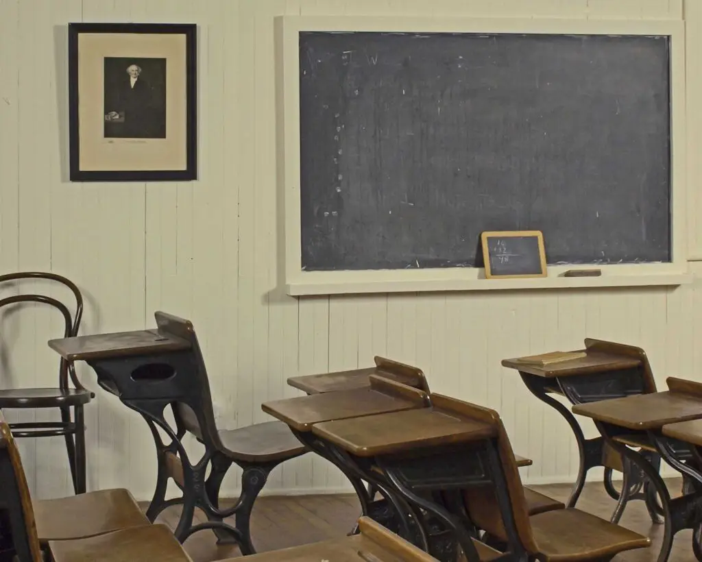 Inside, the Ichabod Crane Schoolhouse looks much like it did when children attended school here at the turn of the 20th century!